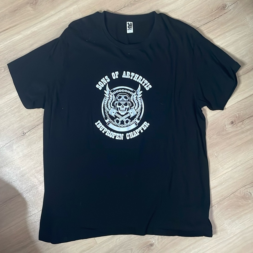 Sons of Arthritis Sons of Anarchy Parody Black T-Shirt. XXL.‎ Great Condition!